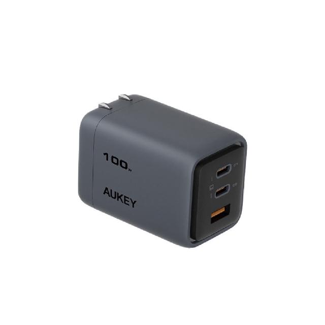 【AUKEY】Comet Mix 3 100W PA-C5 Type-C 氮化鎵 三孔 PD快充充電器(百瓦電力 一手掌握)