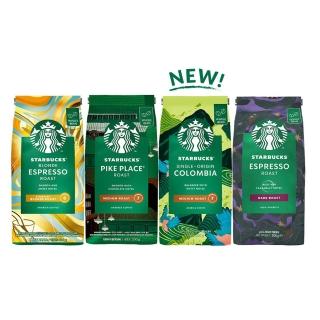 【STARBUCKS 星巴克】MOMO限定_精選咖啡豆4包組(口味任選；黃金/派克/哥倫)