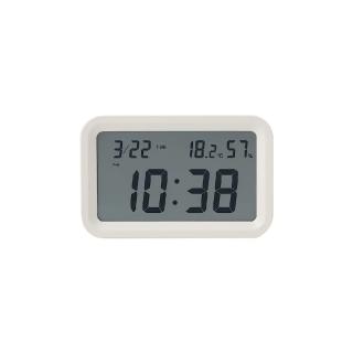 【MUJI 無印良品】數位時鐘/中/白 長125x寬80x高36mm