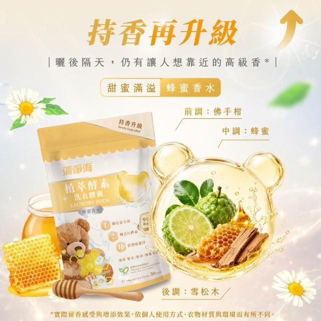 moPro+會員專屬【清淨海】升級版 植萃酵素洗衣膠囊 小熊洗衣球6入組(七大酵素 10倍濃縮)