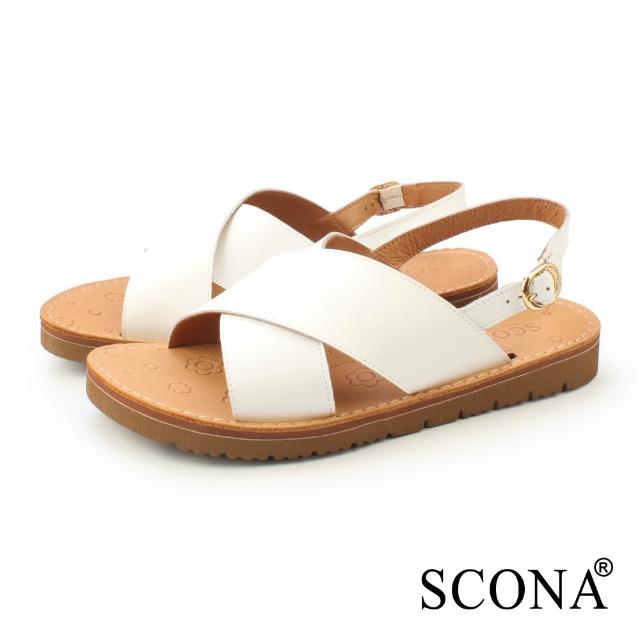 【SCONA 蘇格南】真皮舒適樂活涼拖鞋(四款任選)