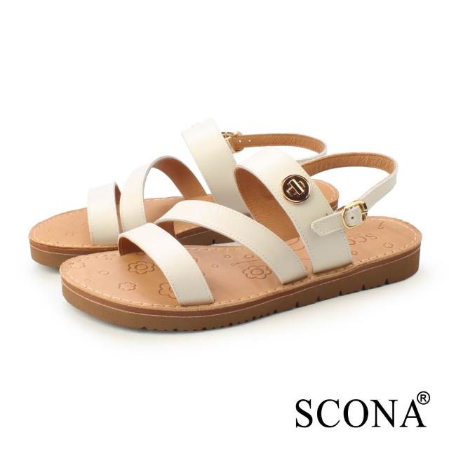 【SCONA 蘇格南】真皮舒適樂活涼拖鞋(四款任選)