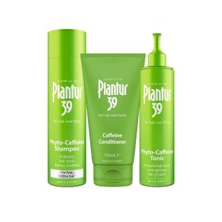 【Plantur 39官方直營】植物與咖啡因洗髮露250ml+護髮素150ml+頭髮液 200ml(細軟髮/染燙髮 任選一)