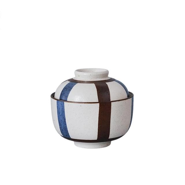 【渥思】日式粗陶小燉盅(附蓋子.蒸蛋盅.茶碗蒸.煲湯.甜品碗)