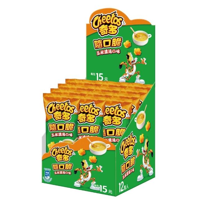 【cheetos 奇多】奇多隨口脆系列(28gx12包)X3盒(家常起司/雞汁/玉米濃湯/海苔/2倍濃起司)
