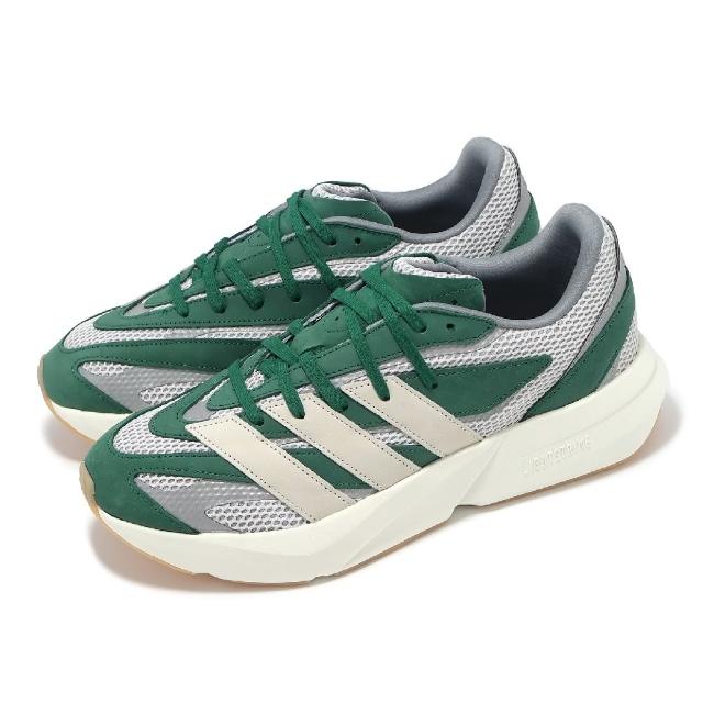 adidas 愛迪達】慢跑鞋Lightblaze 男鞋綠灰膠底復古麂皮緩震休閒鞋愛迪