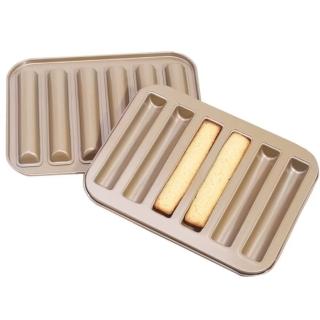 【雪南】6連雪茄費南雪長條模具(手指餅乾 曲奇 蛋糕模具 烘焙用具 不沾烤模 不沾烤盤 造型 法式甜點)