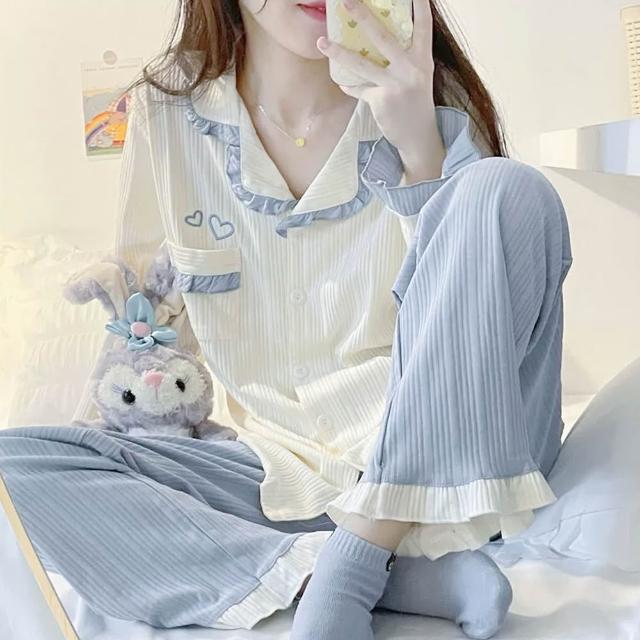 【Chic Chic 琪琪】1套組-多款任選-輕柔居家棉質舒適睡衣/睡裙(短袖睡衣/居家服/可愛睡衣/帶胸墊/家居服)