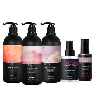 【BANANAL】韓國香氛洗髮精X2+潤髮乳+髮油+香氛噴霧(胺基酸/無矽靈/保濕)