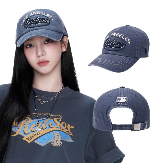 【MLB】可調式軟頂棒球帽 KARINA同款 道奇/洋基/紅襪隊 Varsity系列(3ACPV165N/V185N-多款任選)