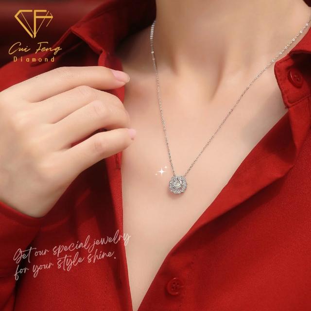 【CF Diamond】MOMO獨家12星座 雙11 1克拉項鍊 (莫桑鑽 射手座 天蠍座 戒指 手鍊 耳環 生日 禮物 鑽石)