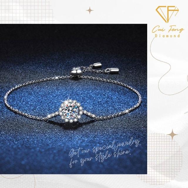 【CF Diamond】MOMO獨家12星座 雙11 1克拉項鍊 (莫桑鑽 射手座 天蠍座 戒指 手鍊 耳環 生日 禮物 鑽石)