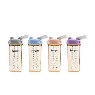 【hegen】總代理|PCTO™金色奇蹟PPSU多功能方圓型寬口水瓶2.0 330ml(嫣粉/霧灰/沁藍/漾紫/柔褐楓)