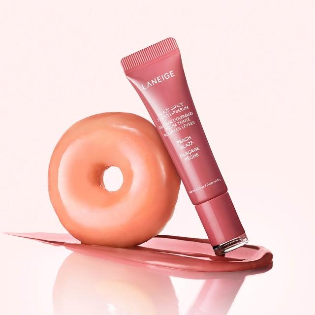 【LANEIGE 蘭芝】官方直營 甜甜圈澎潤水唇釉 12g 雙入組(唇膏 唇蜜 送禮首選)
