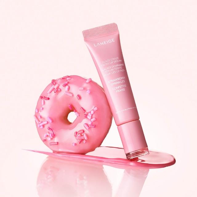 【LANEIGE 蘭芝】官方直營 甜甜圈澎潤水唇釉 12g(唇釉 唇膏 唇蜜)