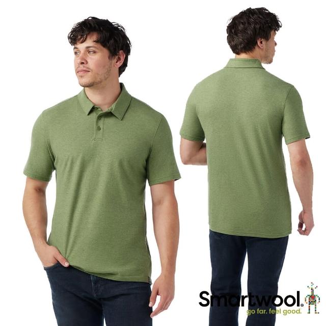 【SmartWool】男 短袖Polo衫(美麗諾羊毛衣 有機棉 吸濕排汗 抑菌抗臭 親膚 UPF40+)