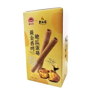 【喜年來】黃金香烤地瓜蛋捲經濟包144g(3支x3包入 TQF微笑標章)