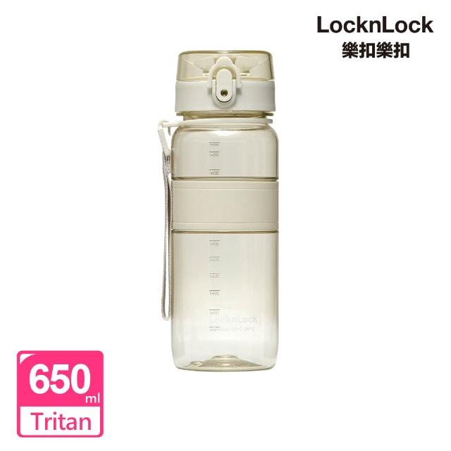 【LocknLock 樂扣樂扣】超值二入組 官方直營 Tritan優質彈蓋提帶水壺 650ml(三色任選/Tritan材質/運動水壺)