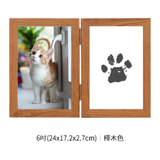 【BOBOLIFE】木紋雙聯相框 6吋(贈免沖洗印泥台)