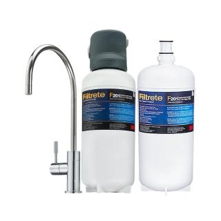 【3M】S201超微密櫥下型淨水器-兩年份超值特惠組(共含兩入濾心/0.2微米孔徑/原廠安裝)