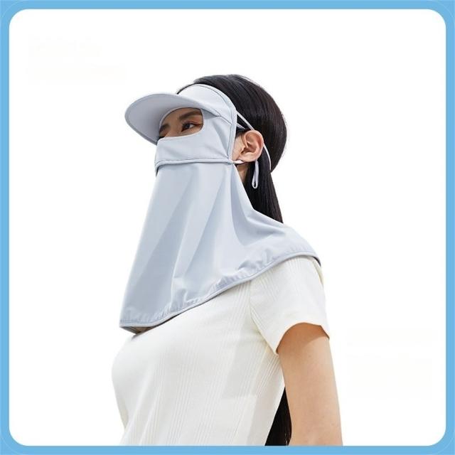 【KT DADA】臉部防曬 騎車面罩 帽子 防曬 面罩 防紫外線 透氣 防曬頭巾 護頸 防曬口罩 凉 