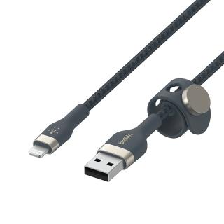 【BELKIN】BOOST↑CHARGE PRO Flex USB-A to Lightning傳輸線 1M_4色(CAA010bt1M)