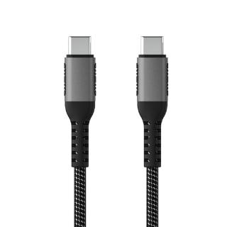 【JINPEI 錦沛】Type-C to Type-C 100W PD極速快速充電線 編織線 1M(黑色)
