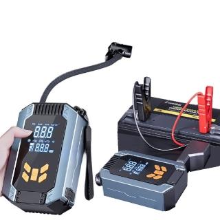【FJ】車用救援神器數位顯示無線複合打氣機AP22(打氣x救車電x行動電源x照明 無線打氣機 充氣 救車 大螢幕)