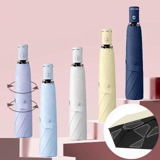 【Coloxy】記憶完美瞬收防曬傘 傘面不皺 UPF50+黑膠遮陽超輕量自動傘 快速捲收迷你傘 摺疊晴雨傘