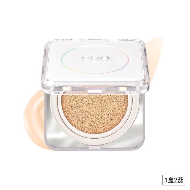【CLIO 珂莉奧】2入組-羽緻無限緞光氣墊粉餅 SPF50+ PA+++(任選 一盒兩蕊)
