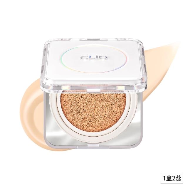 【CLIO 珂莉奧】2入組-羽緻無限緞光氣墊粉餅 SPF50+ PA+++(任選 一盒兩蕊)
