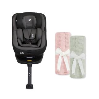 【Joie官方旗艦】spin360 isofix 0-4歲全方位安全座椅+奇哥純棉洞洞毯 80x100cm