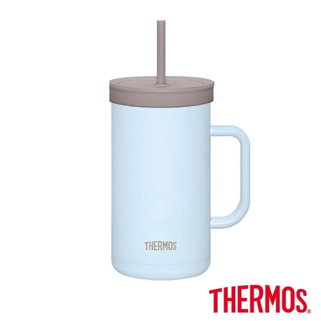 【THERMOS 膳魔師】可進洗碗機不鏽鋼真空吸管杯1000ml(TKHA-1000)