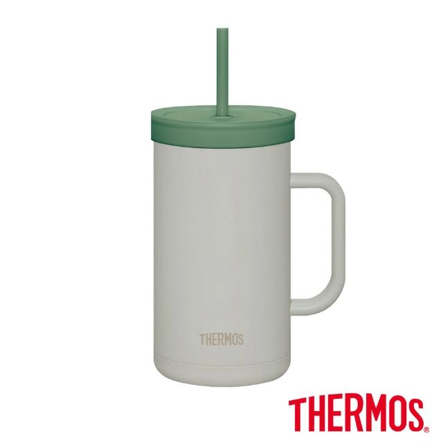 【THERMOS 膳魔師】可進洗碗機不鏽鋼真空吸管杯1000ml(TKHA-1000)