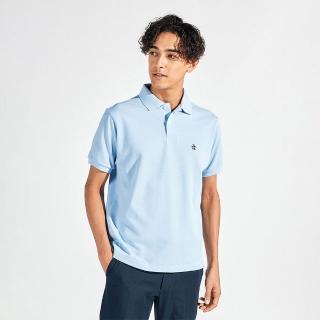 【Munsingwear】企鵝牌 男款淺藍色高級材質親膚舒適透氣合身剪裁時尚風格短袖POLO衫 MGVJ2500