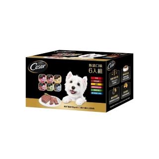【Cesar 西莎】精緻風味/真饌燉肉 餐盒 綜合口味 100g*18入 網路獨家組(寵物/狗罐頭/狗食)