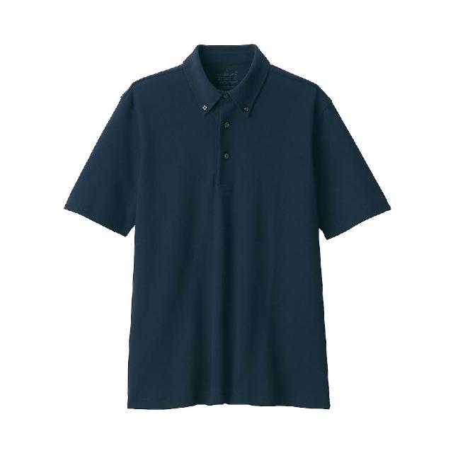 【MUJI 無印良品】男涼感鹿子織扣領短袖POLO衫(共5色)