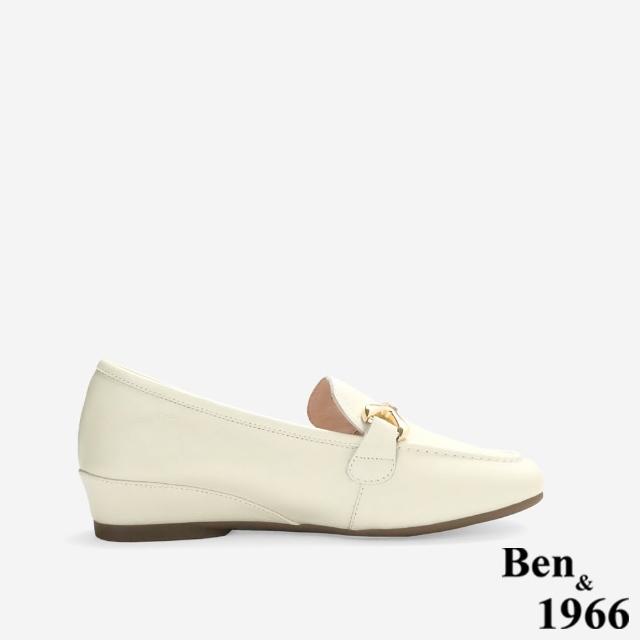 【Ben&1966】Ben&1966高級頭層牛皮舒適百搭增高樂福鞋-25636