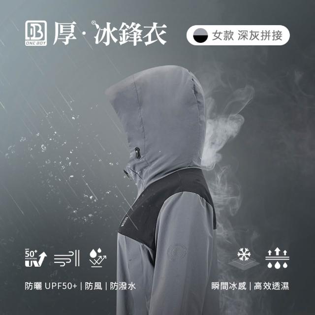 【ONE BOY】防風防潑水UPF50+防曬冰感A+級機能透氣厚冰鋒衣(N240068)