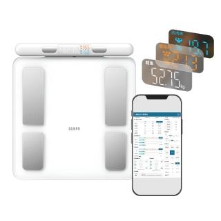 【SAMPO 聲寶】八電極智能體脂計/體重計/體脂機/APP監測(BF-Z2401BL)