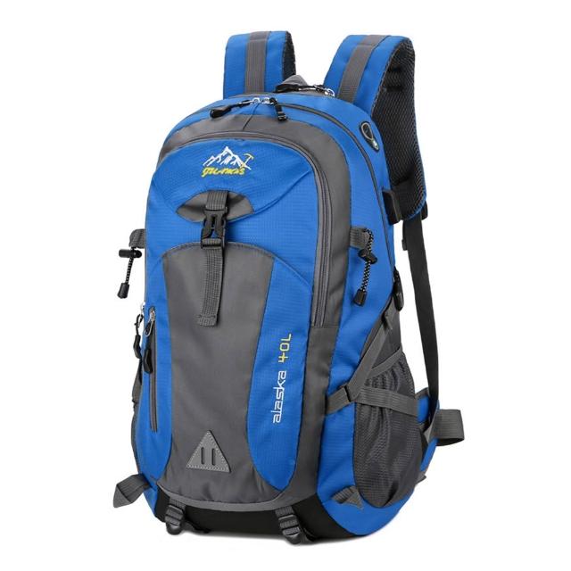 【Starshop】輕量戶外徒步登山後背包 40L 大容量雙肩包 旅行背包 休閒書包 露營收納包(可掛