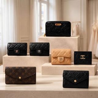 【CHANEL 香奈兒】xLouis Vuitton 路易威登經典拉鍊扣式零錢包/短夾(款式任選)