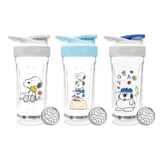 【Blender Bottle】史努比Peanuts〈Strada Tritan〉按壓式防漏環保水壺28oz/828ml(隨行杯/運動水壺/搖搖杯)