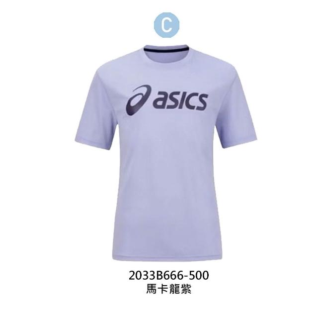 【asics 亞瑟士】男女款短袖T恤-台灣製 吸濕排汗 慢跑 運動 上衣 亞瑟士(2033B666-001 2033B666-400)