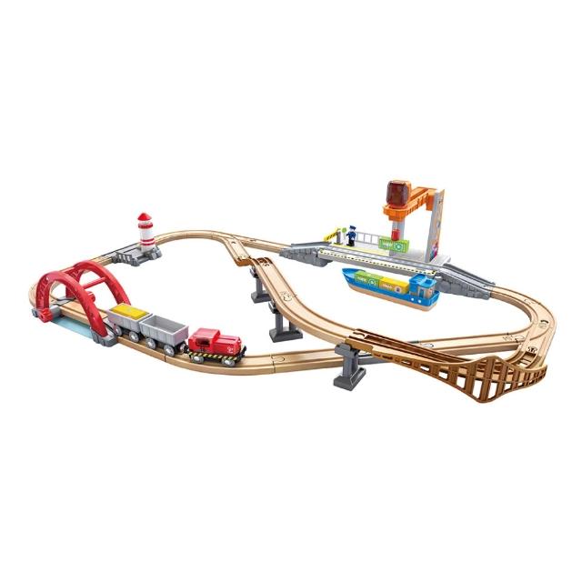 【德國Hape】火車軌道組合/火星探索/港口運輸(2款選擇/軌道遊戲/軌道車/家家酒/木製玩具/木頭玩具)
