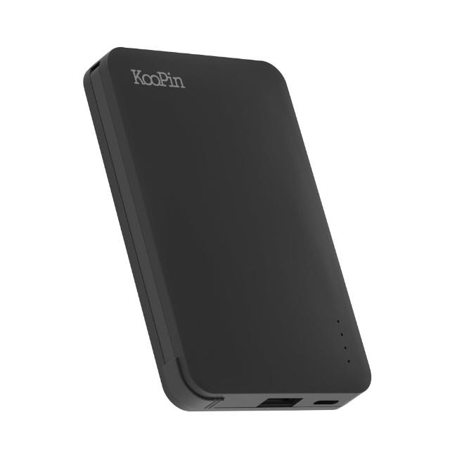 【KooPin】台灣製造 極簡風5000mAh 自帶線Type-C行動電源