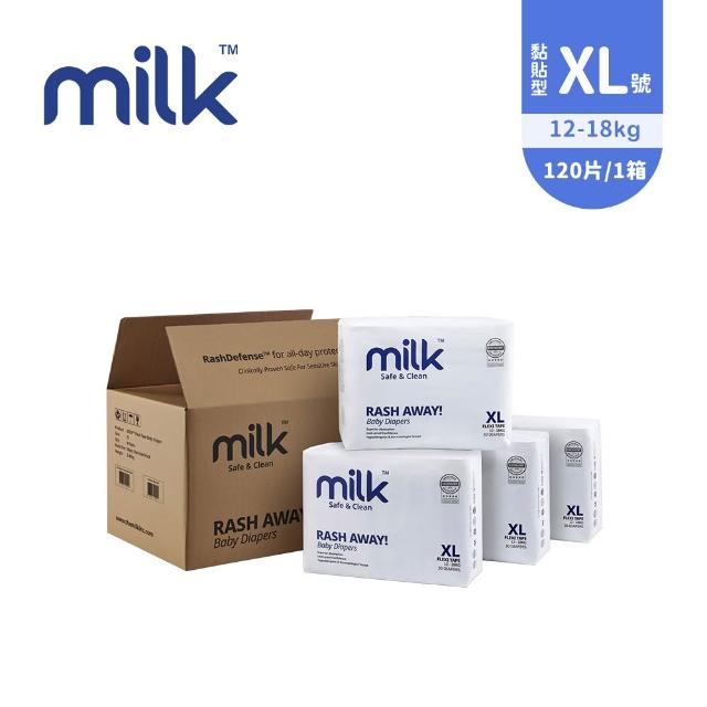 【milk】鎖水芯牛奶尿布 黏貼型 S-XL-多款任選(2箱組)