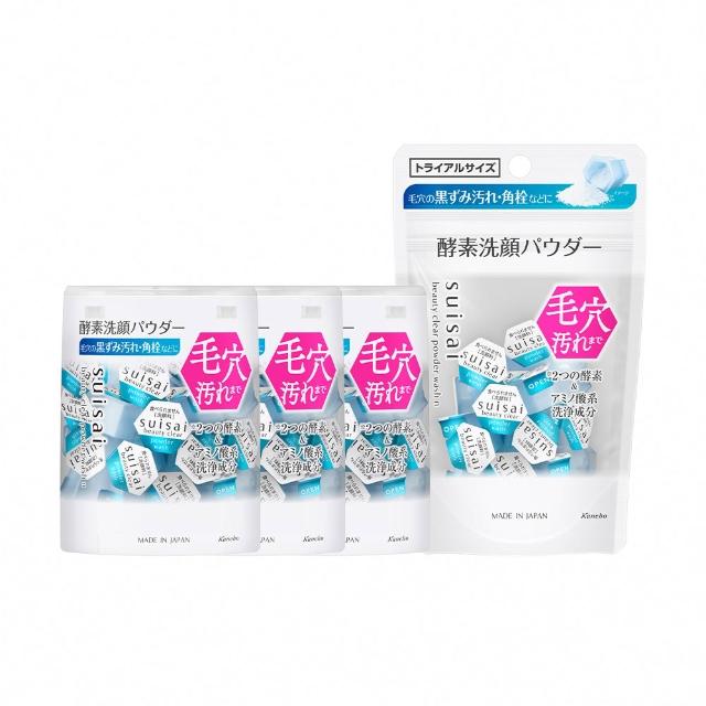 【Kanebo 佳麗寶】suisai 淨透酵素粉111顆洗淨拋光組 (洗面乳)