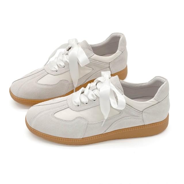 【Robinlo】真皮Q彈感復古法式德訓鞋小白鞋休閒鞋(多款任選)