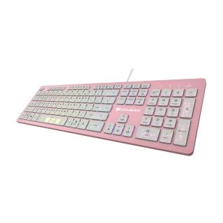【COUGAR 美洲獅】VANTAR AX PINK RGB鍵盤 薄膜式電競鍵盤(薄膜式/CNC剪刀腳/8種背光)